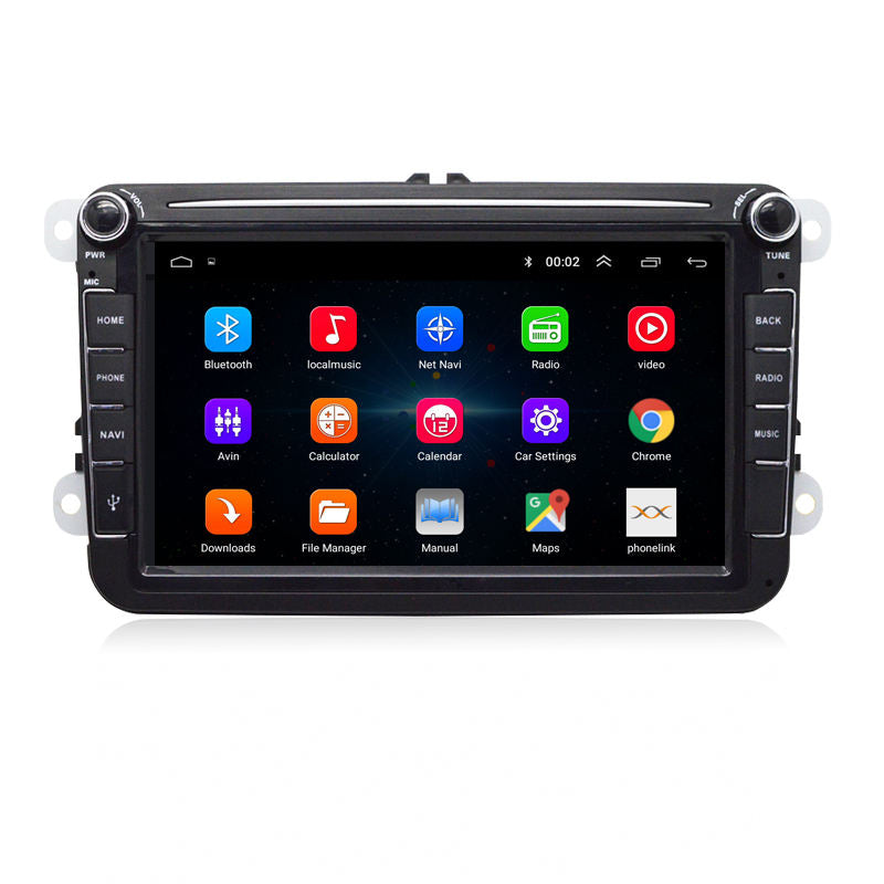 Car Multimedia Player, Podofo, 1GB, 16GB, Android 10, MP5, Wifi, Black