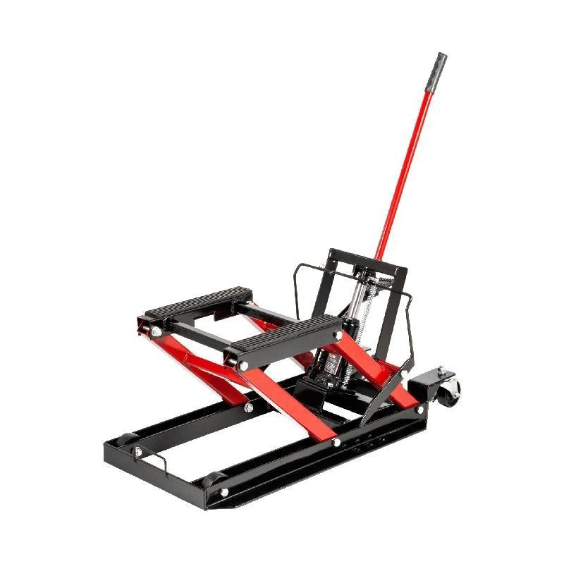 Adjustable Hydraulic Motorcycle Scissor Jack, Portable Lift, 1700lb Capacity.