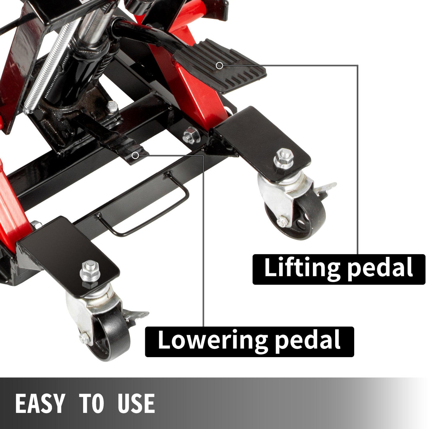 Adjustable Hydraulic Motorcycle Scissor Jack, Portable Lift, 1700lb Capacity.