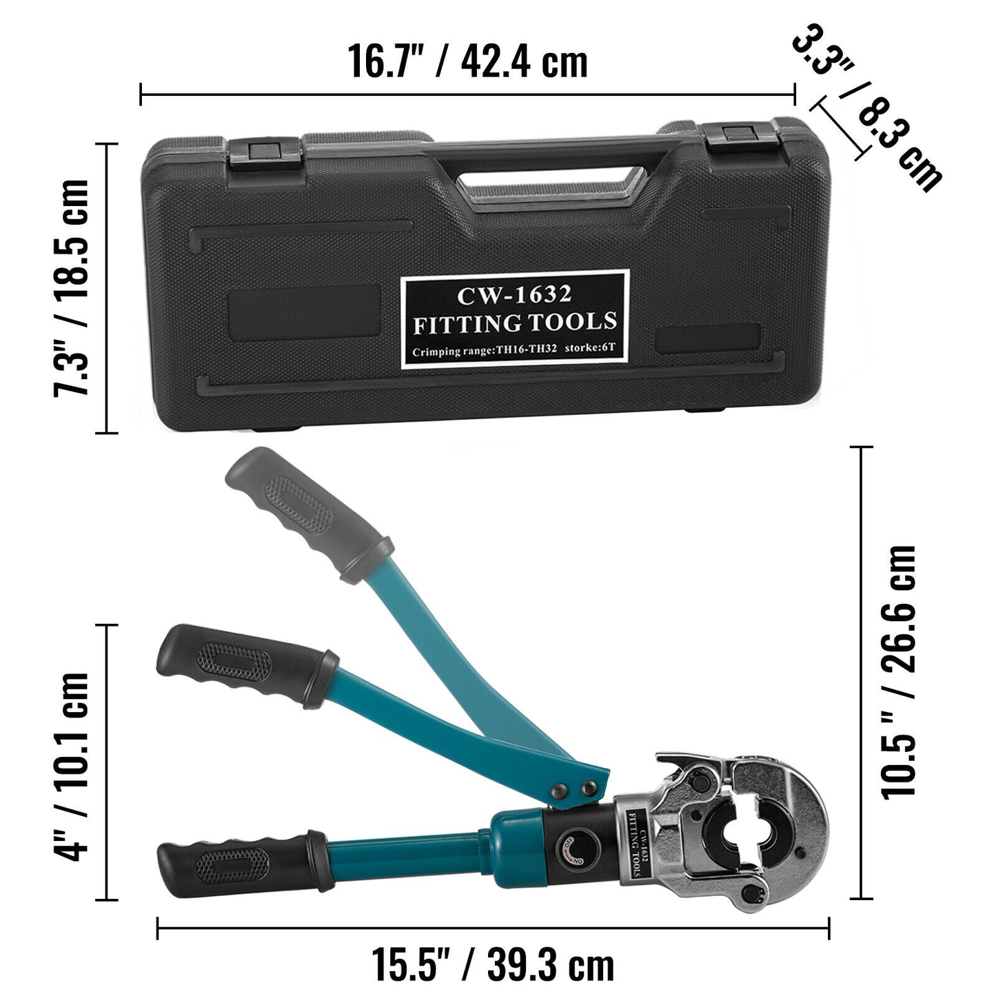 Hydraulic Pex Pipe Crimping Tool for Aluminum Plastic Tube with Pressure up to 1632