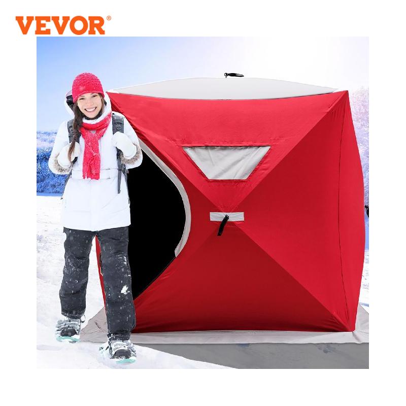 Tente de camping d'hiver en plein air ultime – Coupe-vent, imperméable, ultralarge, chaude (grande)