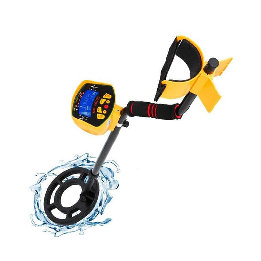 Waterproof metal detector, High precision LCD display, Underwater and underground detection, Yellow