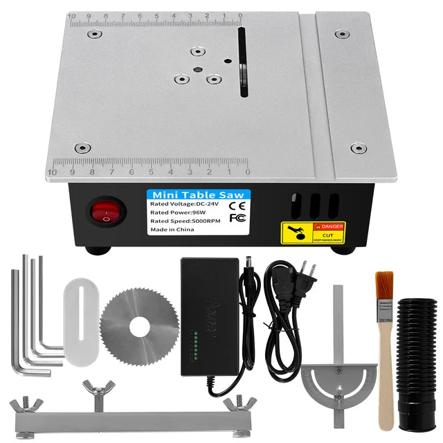 Table Saw, 5000rpm, Aluminum, 63mm Blade, Silver