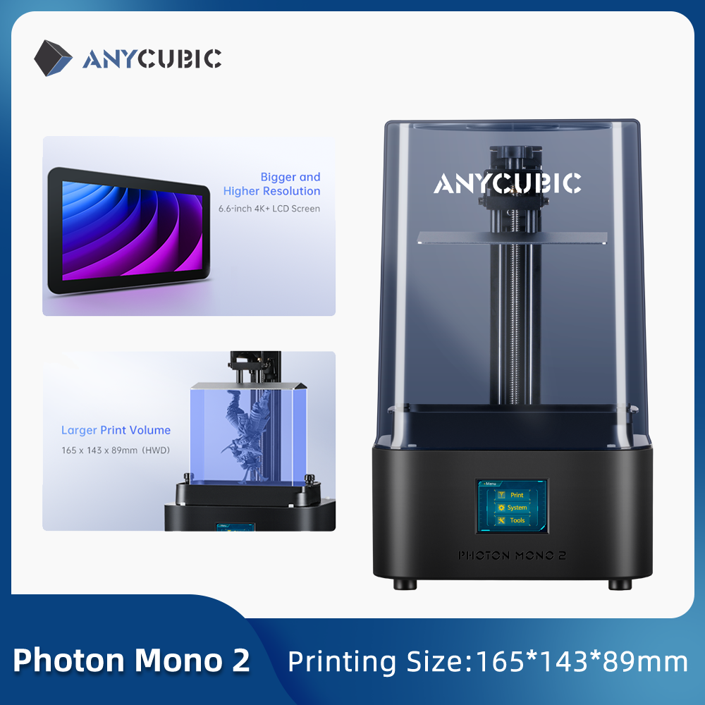 AnyCubic Photon Mono 2 Resin 3D Printer; 6 Monochrome LCD Screen