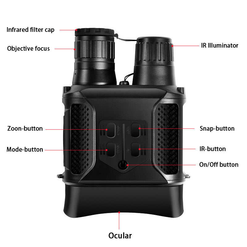 NV400B Infrared Digital Night Vision Binocular - 7x31 - 2.0" LCD - IR Telescope - Hunter