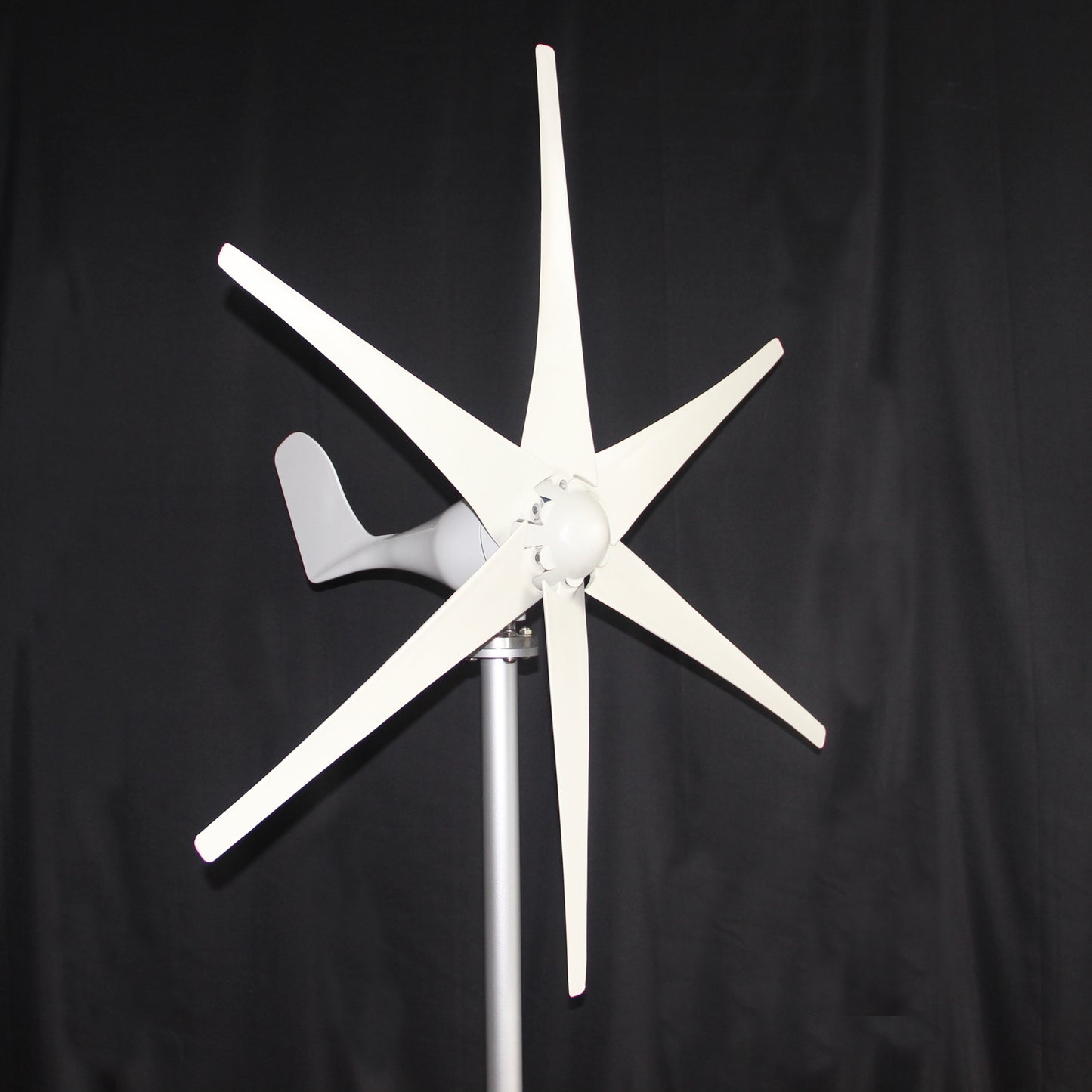 Wind Turbine, RX-400H5, 800W, 6 Blades, Free MPPT Controller Stainless Steel, White