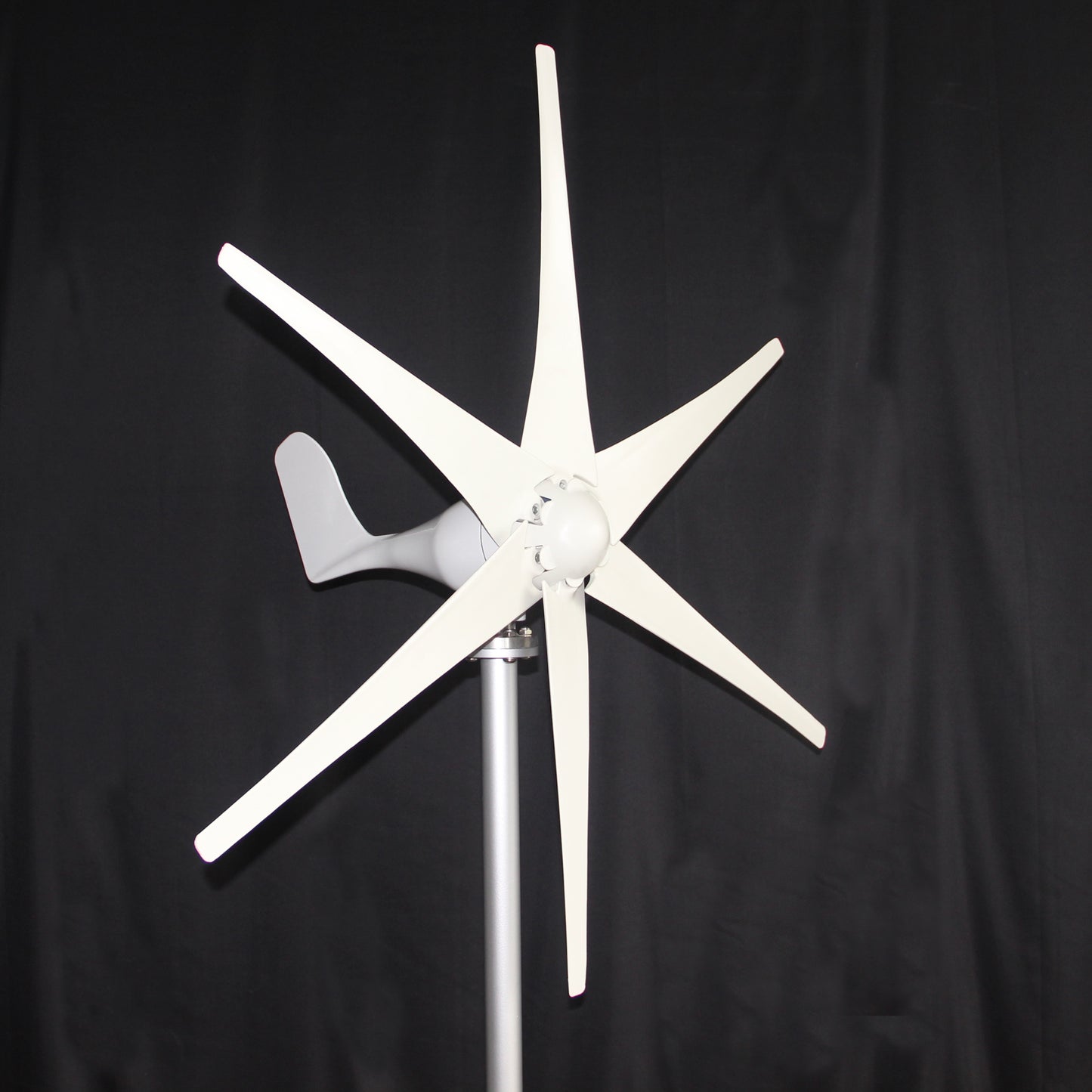 Wind Turbine, RX-400H5, 800W, 6 Blades, Hybrid Controller, Stainless Steel, White