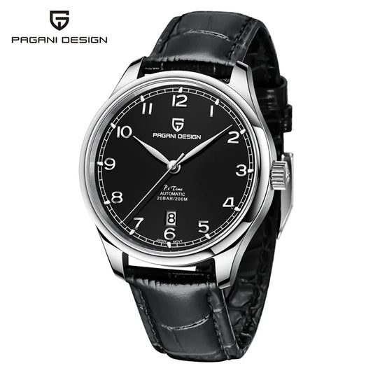 , MIYOTA 8215, Pilot Watch, Sapphire Glass, Waterproof 200M, Mechanical, Black, Size: N/A.