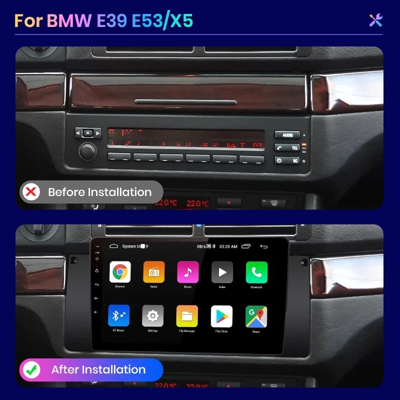 Wireless Speakers  PX9 for BMW E39 1996-2003 Car Radio Multimedia Video Player Navigation GPS 2 din Android AutoRadio CarPlay WIFI 2GB-32GB A-2
