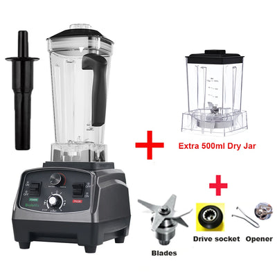 Timer Blender, 2200W Power, Heavy Duty, With Extra Jar, BPA Free, Plastic