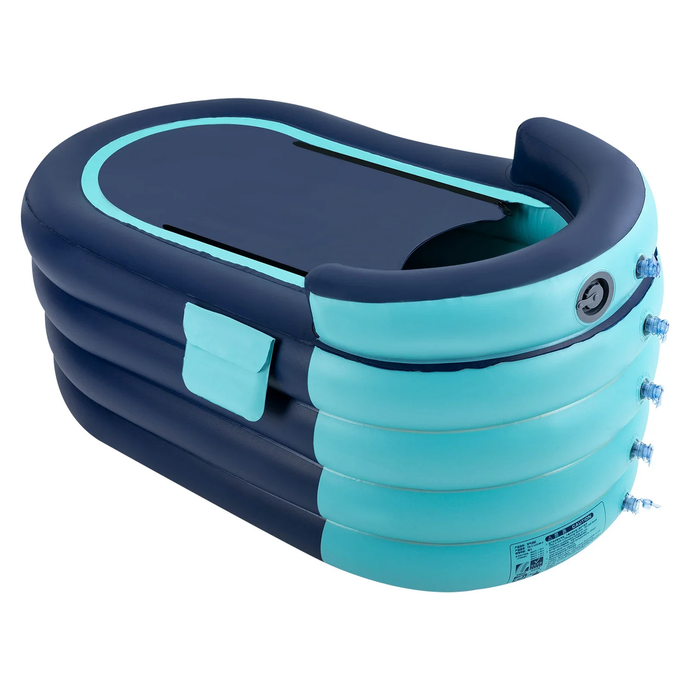 Inflatable Bathtub, 4 layers, Freestanding, PVC Cotton, 1.4m, Blue