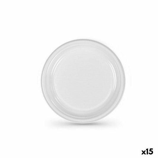 Set de farfurii reutilizabile Algon Alb Plastic 17 x 17 x 1,5 cm (36 Unități)