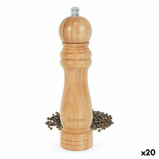 Râșniță pentru piper Quttin Lemn 5 x 5 x 22 cm (20 Unități)