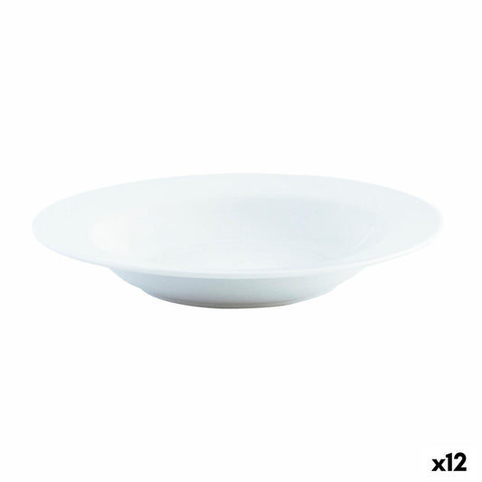 Farfurie Adâncă Quid Basic Alb Ceramică Ø 21,5 cm (12 Unități)