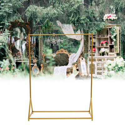 Iron Arch Stand, Square Shape, 160cm Height, 120cm Length, 6kg, Gold