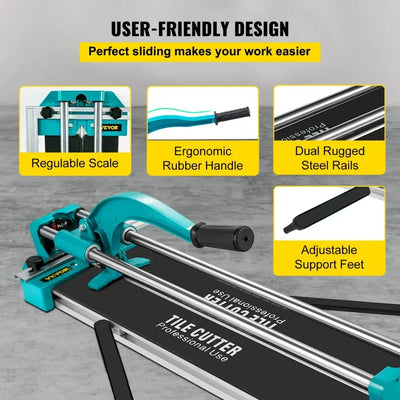 Manual Tile Cutter, 600mm Cutting Length, Black