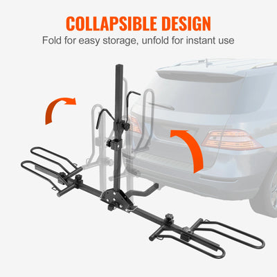 Hitch Bike Rack, 2x80 kg Capacity, Black
