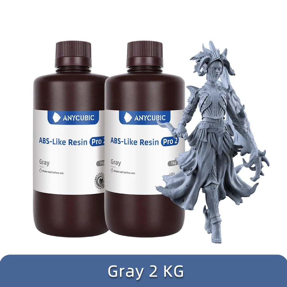 3D Resin, High Precision, LCD and DLP 3D Printers, 2KG, Grey