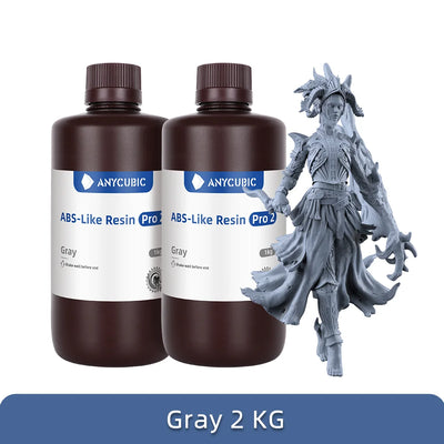 3D Resin, High Precision, LCD and DLP 3D Printers, 2KG, Grey