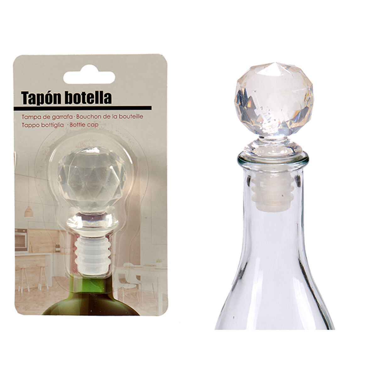 Airtight bottle cap Transparent 3,5 x 14,5 x 8,5 cm Ball (12 Units)