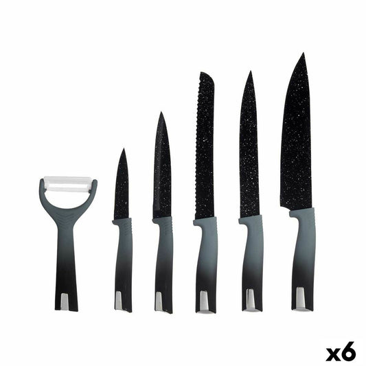 Set de Cuțite Negru Oțel inoxidabil polipropilenă (6 Unități) 6 Piese