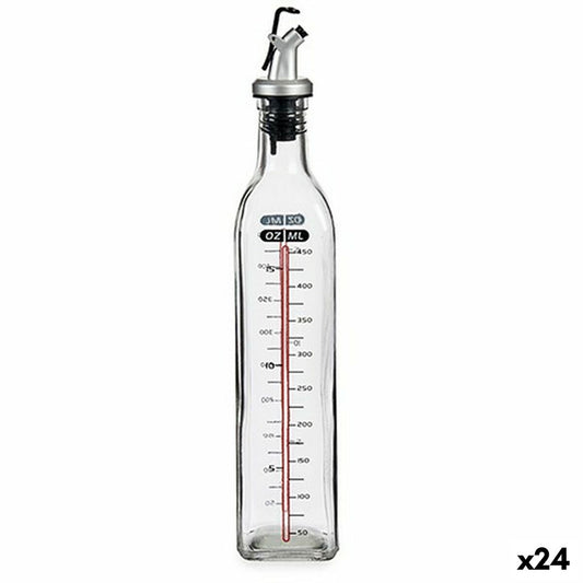 Dispenser pentru Ulei Transparent Sticlă 500 ml (24 Unități) Metru