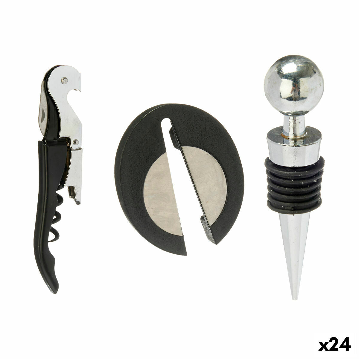 Set de Accesorii pentru Vin Oțel inoxidabil polipropilenă (24 Unități) 3 Piese