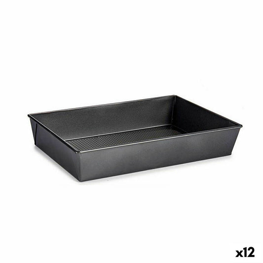 Formă dreptunghiulară Gri închis Metal Oțel carbon 24 x 6,5 x 36,5 cm (12 Unități)