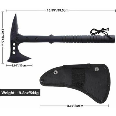 Tactical Axe, Double-Bit, Fiberglass Handle, Black