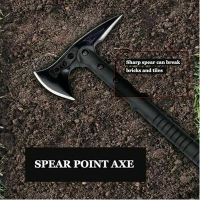 Tactical Axe, Double-Bit, Fiberglass Handle, Black