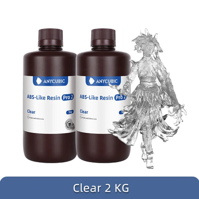 3D Resin, High Precision, LCD and DLP 3D Printers, 2KG, Clear
