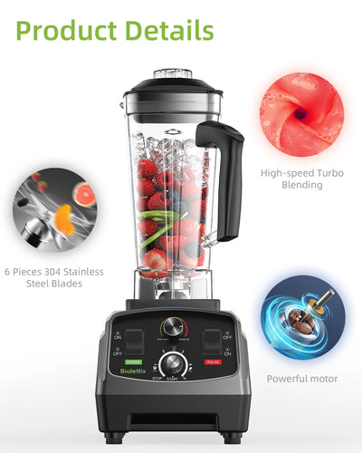 Timer Blender, 2200W Power, Heavy Duty, With Extra Jar, BPA Free, Plastic