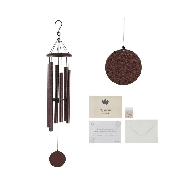 Wind Chimes, 45", Deep Tone, Outdoor Garden Decor, Bronze