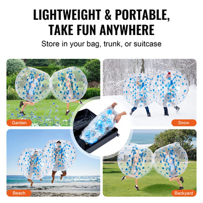 Inflatable Bumper Ball, 1.5m PVC, 0.8mm Thick, Adjustable Straps, Red