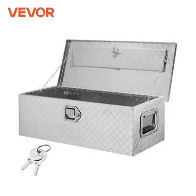 Truck Tool Box, Aluminum Alloy Locking Storage, 39x13x9.6 cm, Silvery