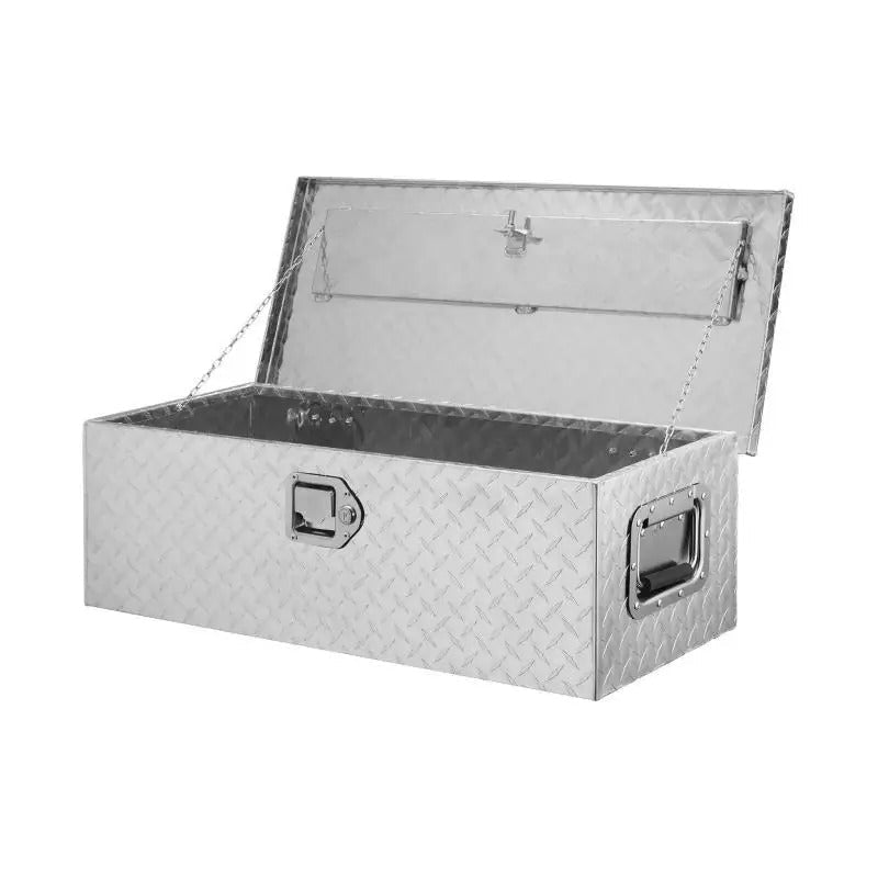 Truck Tool Box, Aluminum Alloy Locking Storage, 39x13x9.6 cm, Silvery