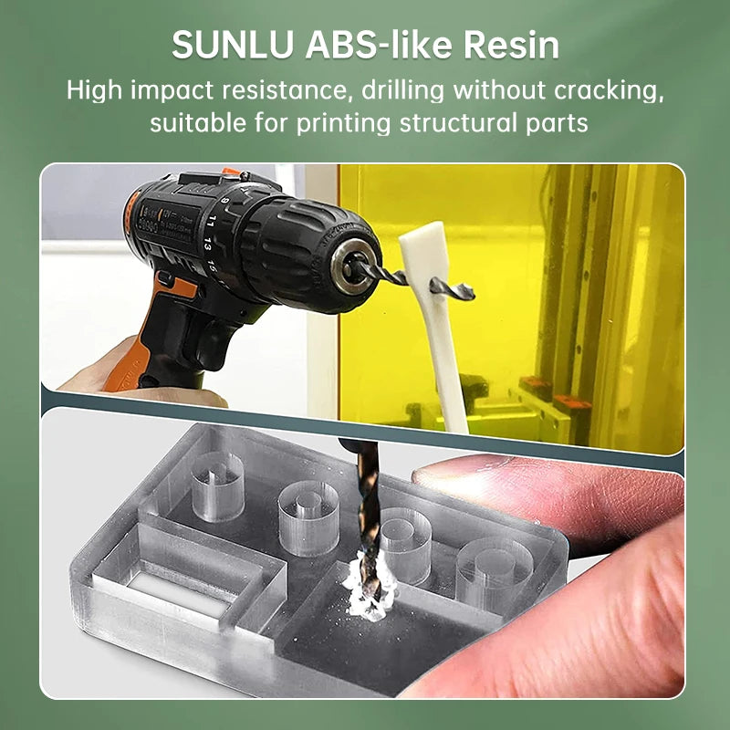 3D Printer Resin UV, ABS-Like, Low Odor, 1000g, White