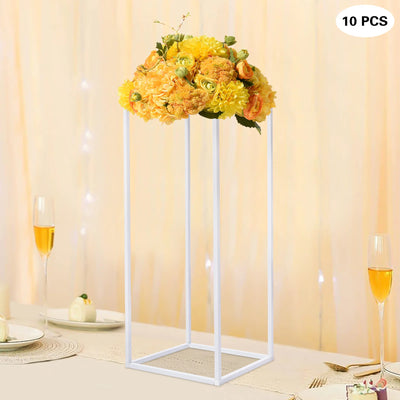 Flower Stand Set, 10 Pieces, Carbon Steel, 5kg Load Capacity, White