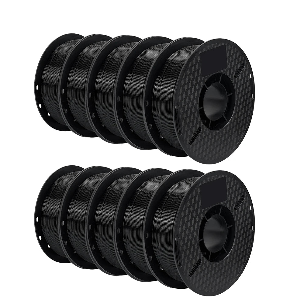 3D Printer Filament 1.75mm, 10KG PETG, Black