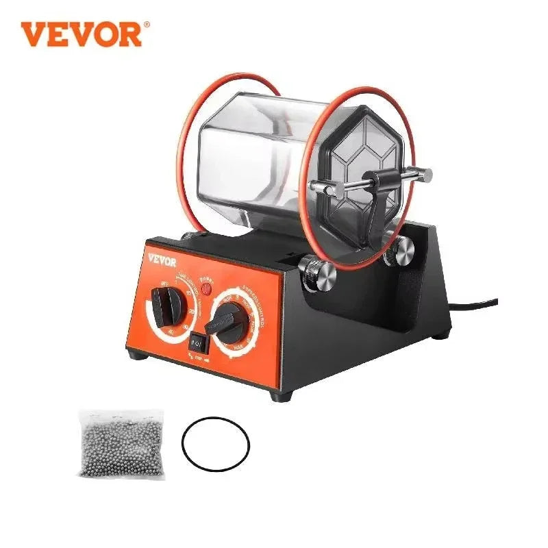 Jewelry Polishing Machine, 5Kg Capacity, 5-Speed, Timer, Black