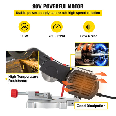 Mini Miter Saw, 90W, 0-45° Cutting, Black