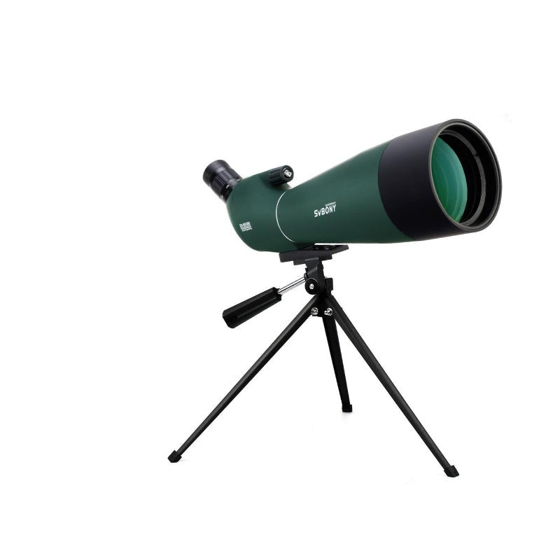 Compact spotting scope, 70 mm lens, adjustable zoom, black