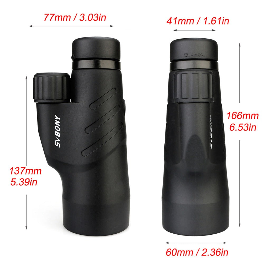 12x50 Waterproof Monocular with BaK4 Prism.