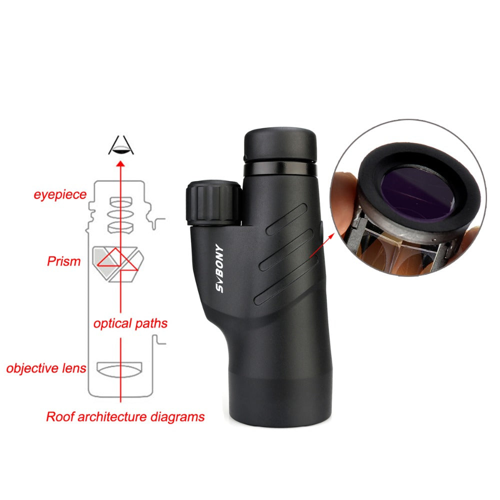 12x50 Waterproof Monocular with BaK4 Prism.