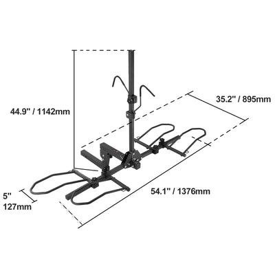 Hitch Bike Rack, 2x160 kg Capacity, Black