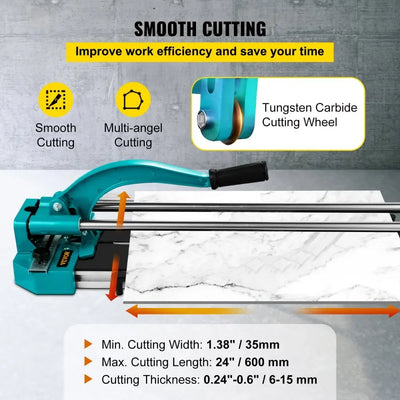 Manual Tile Cutter, 600mm Cutting Length, Black