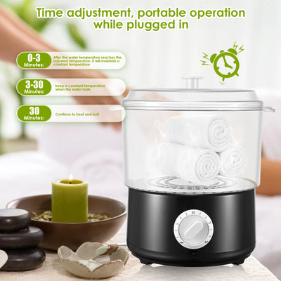 Towel Steamer Heater, Quick Heating-10 min, EU Plug, Black