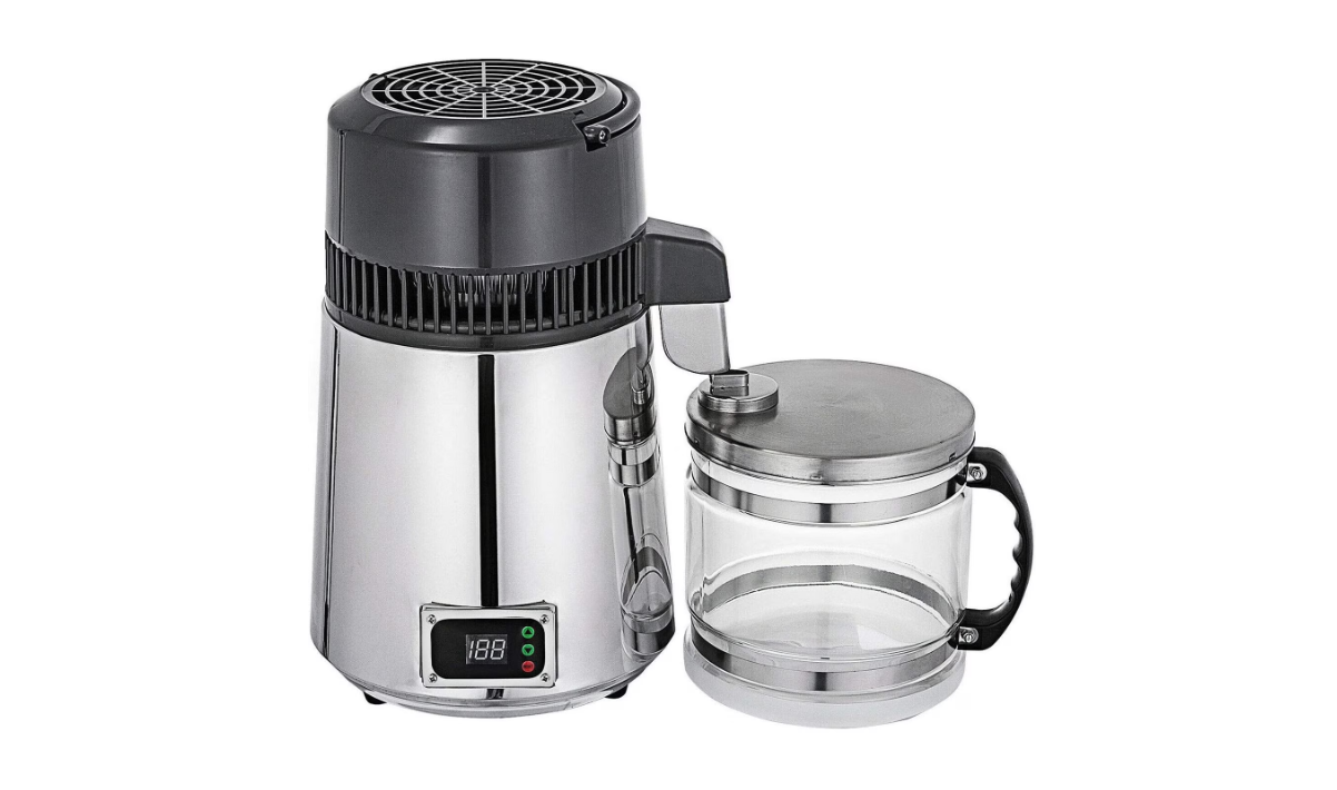 Set, Water Distiller, 4L, 750W, 220V, 1L/H, stainless steel, silver