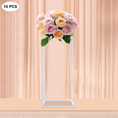 Flower Stand Set, 10 Pieces, Carbon Steel, 5kg Load Capacity, White
