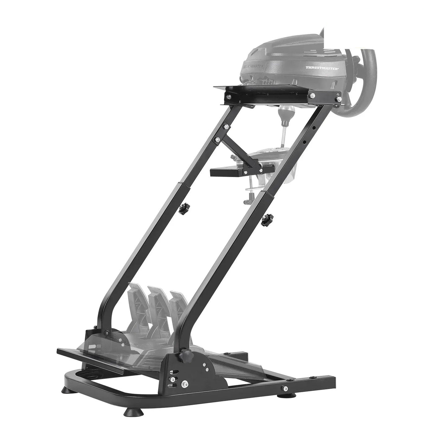 Racing Wheel Stand, Adjustable Carbon Steel, Foldable, Black